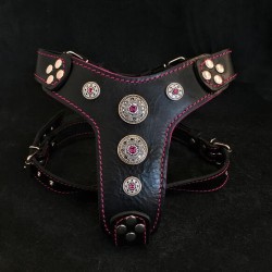 The ''Bijou'' harness Black & Pink